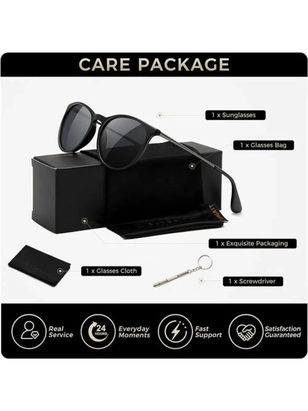 Sungait Round Polarized Sunglasses Women Men Vintage UV400 Retro Glasses